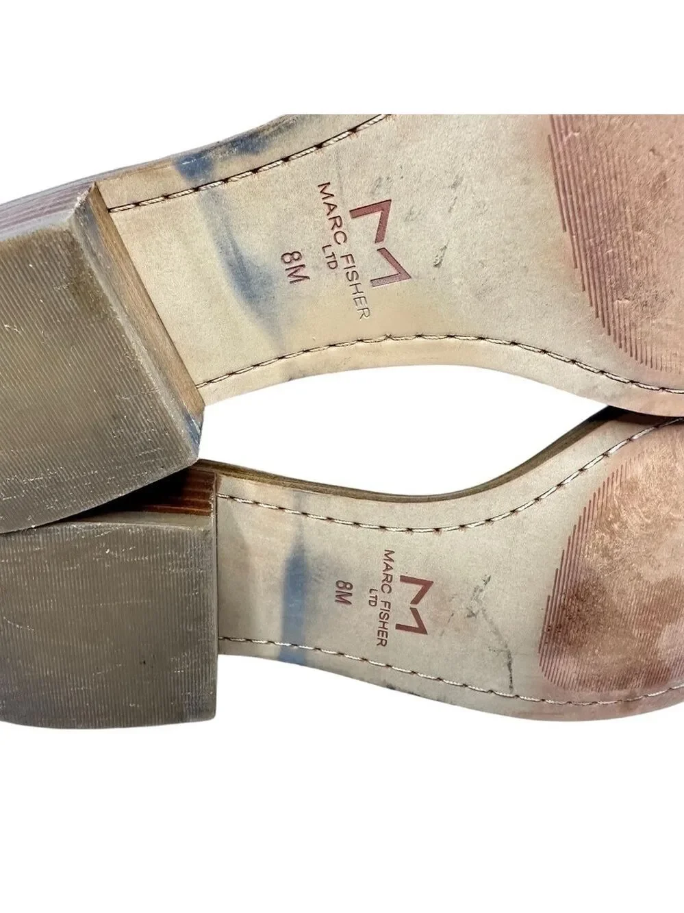 Marc Fisher Beige Yale Pointy‎ Toe Chelsea Suede Leather Women’s Bootie Size 8M